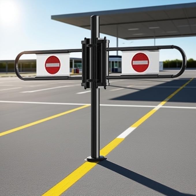 Générique Portillon de sécurité battant en Acier Inoxydable pour entrée de supermarché, Petite Porte d'accès piéton à Sens Unique, Dispositif de Fermeture Automatique