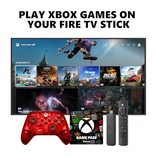 Xbox Wireless Controller Pulse Cipher Special Edition + Fire TV Stick 4K Max Game Pass Ultimate 1 Month Bundle Series X|S, One &amp; Windows