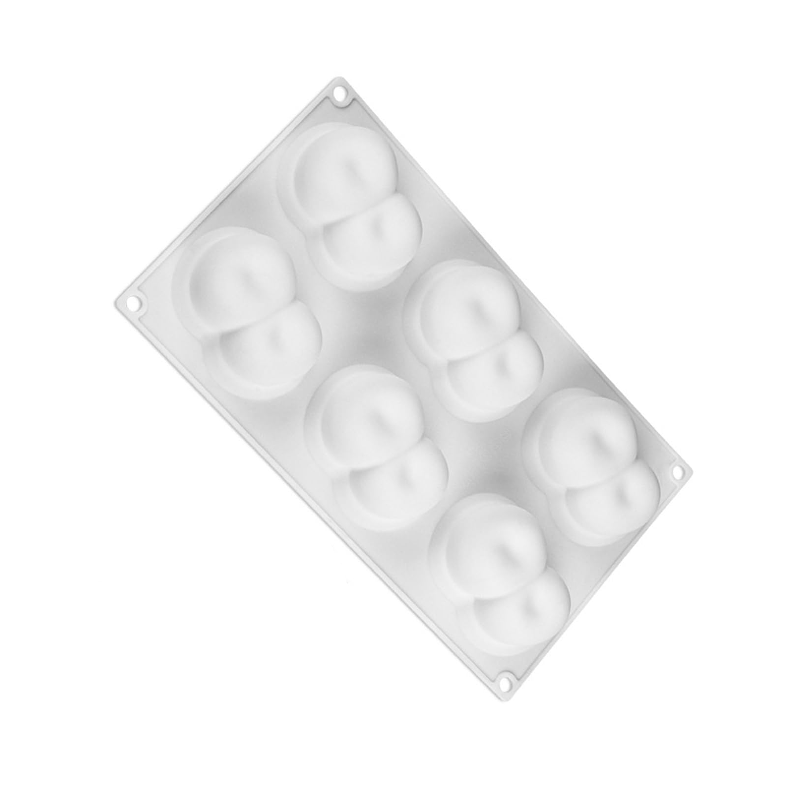 Greabuy Silicone Fruit Mousses Mold with 6 Compartment Design Dessert Baking for Demolding and Cleaning Baking