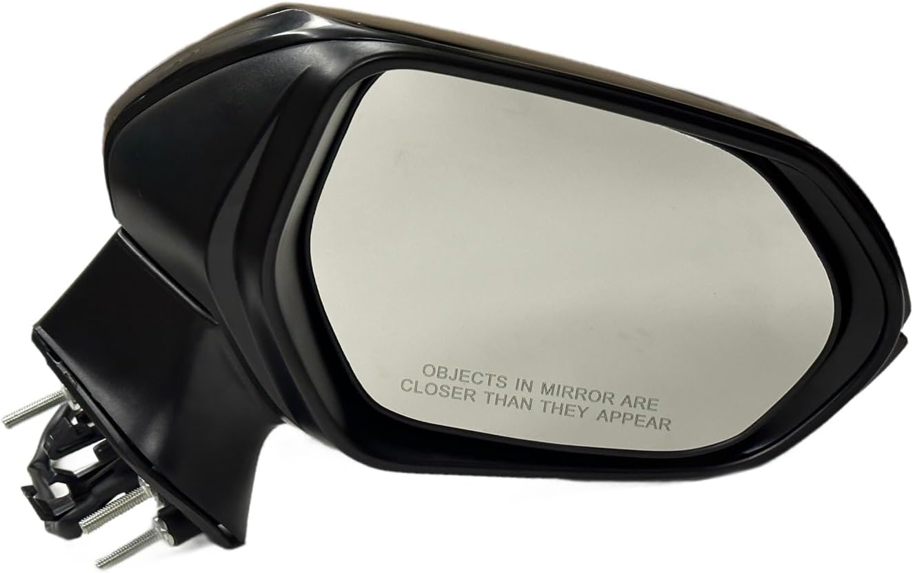Passenger Side Mirror Assembly Compatible with Toyota Corolla 2020-2025 Non-heated Power Adjustable Glass Replace 8791012F60, TO1321391, 8791002916, 8791002928 Black