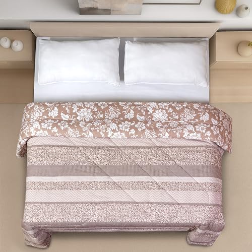 Image of Signature Reversible Super Soft Double Bed Comforter /Quilt Set 350GSM 88x90 inches, and Fitted Elastic Bed Sheet with Pillow Covers (Sunny Day, Comforter Only)