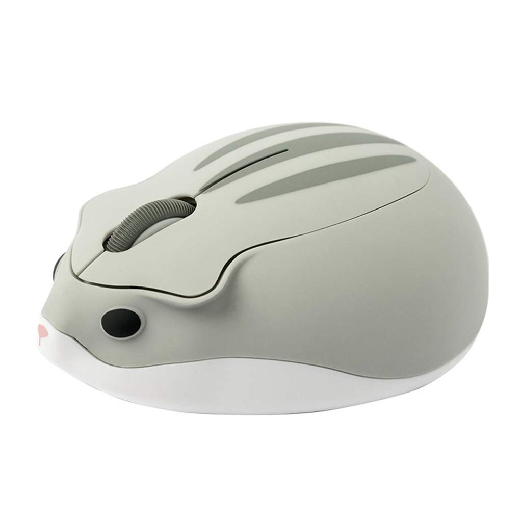 MALLdor 2.4G Wireless Optical Mouse Cute Hamster Cartoon Computer Mice Ergonomic Mini 3D PC Office Mouse for Kid Girl Gift