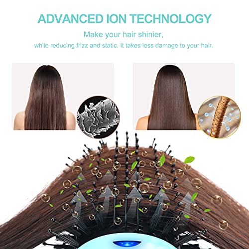 Hot Air Brush, Aima Beauty Professional One Step Hair Dryer & Volumizer 4 In 1 Upgrade Anti-Scald Negative Ionic Technology For All Hair Types, Light Green #TOP2
