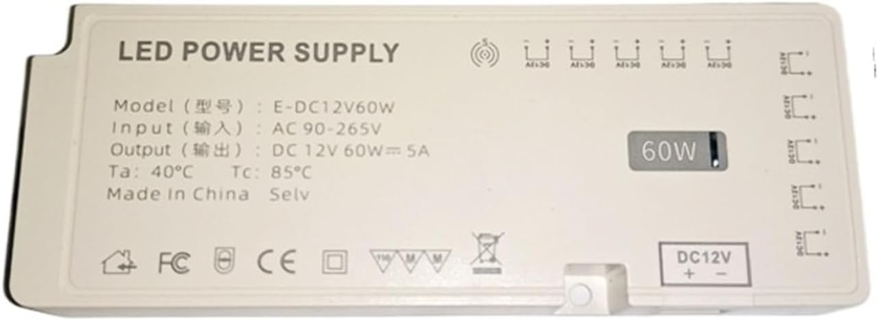 Cabinet Light Switch Set Power Supply 12V Port Constant Voltage Transformer Wardrobe Wine Cabinet Light Dedicated Adapter(36W 20mm)