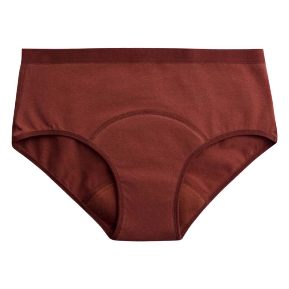 IMSEVIMSE Periodenslip Hipster, Brown, Größe S, medium flow (1er Pack)