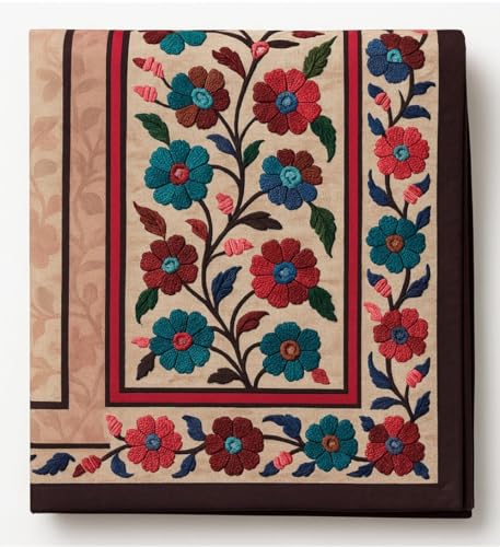 Image of AAZEEM Printed Tablecloth Soft Feel Table Cover 4-6 Seater,Table Cover,Dining Table Cover, Table Linen,Dining Table Chair Cover,Dining Table Cover 6 Seater | Rust|