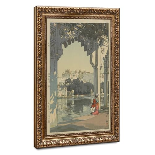 Toile Udaipur Castle India 1931 pour salon style voyage vintage