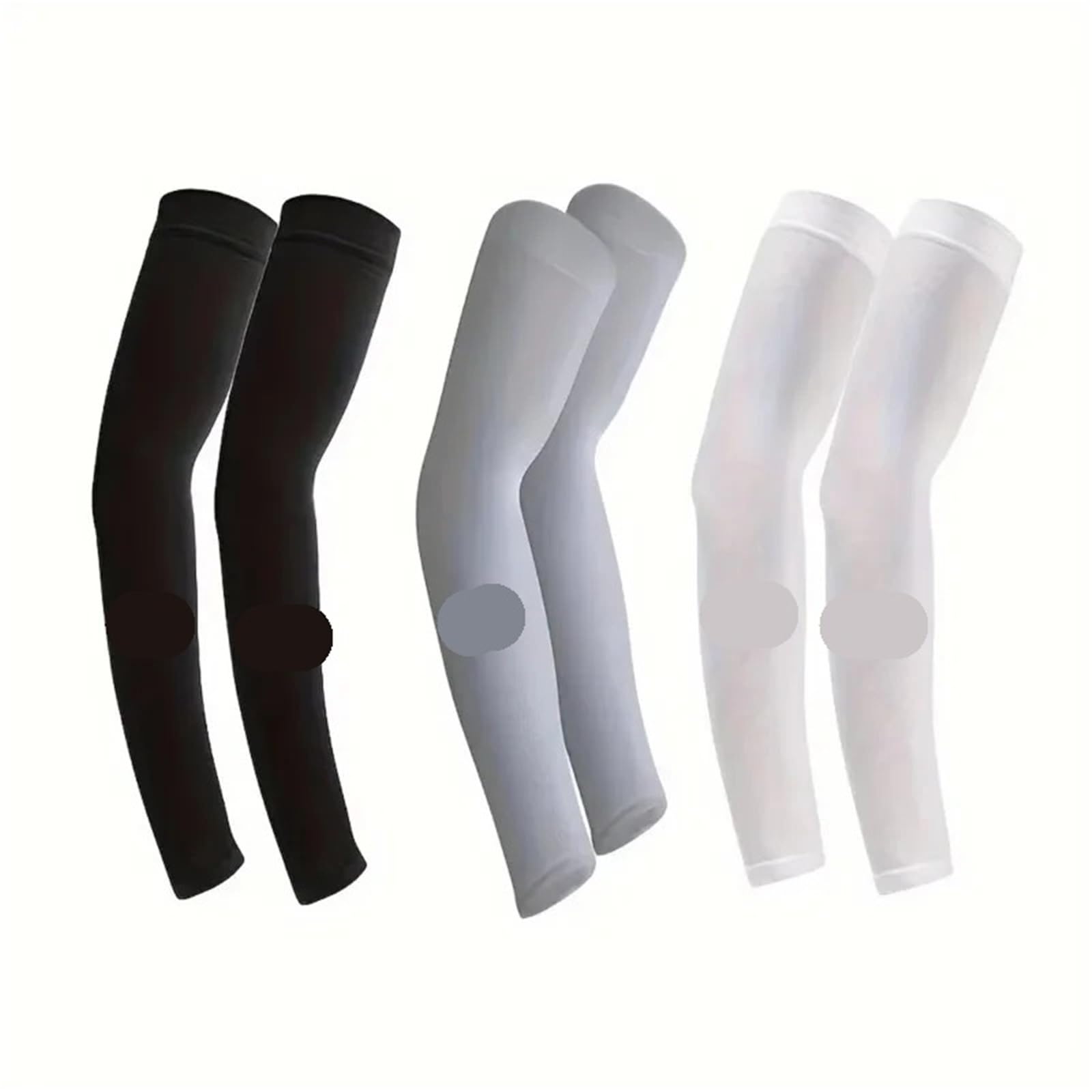 Mangas De Brazo De Seda De Hielo Unisex for Protección Solar De Verano, Guantes De Refrigeración for Ciclismo Al Aire Libre, 3 Uds.