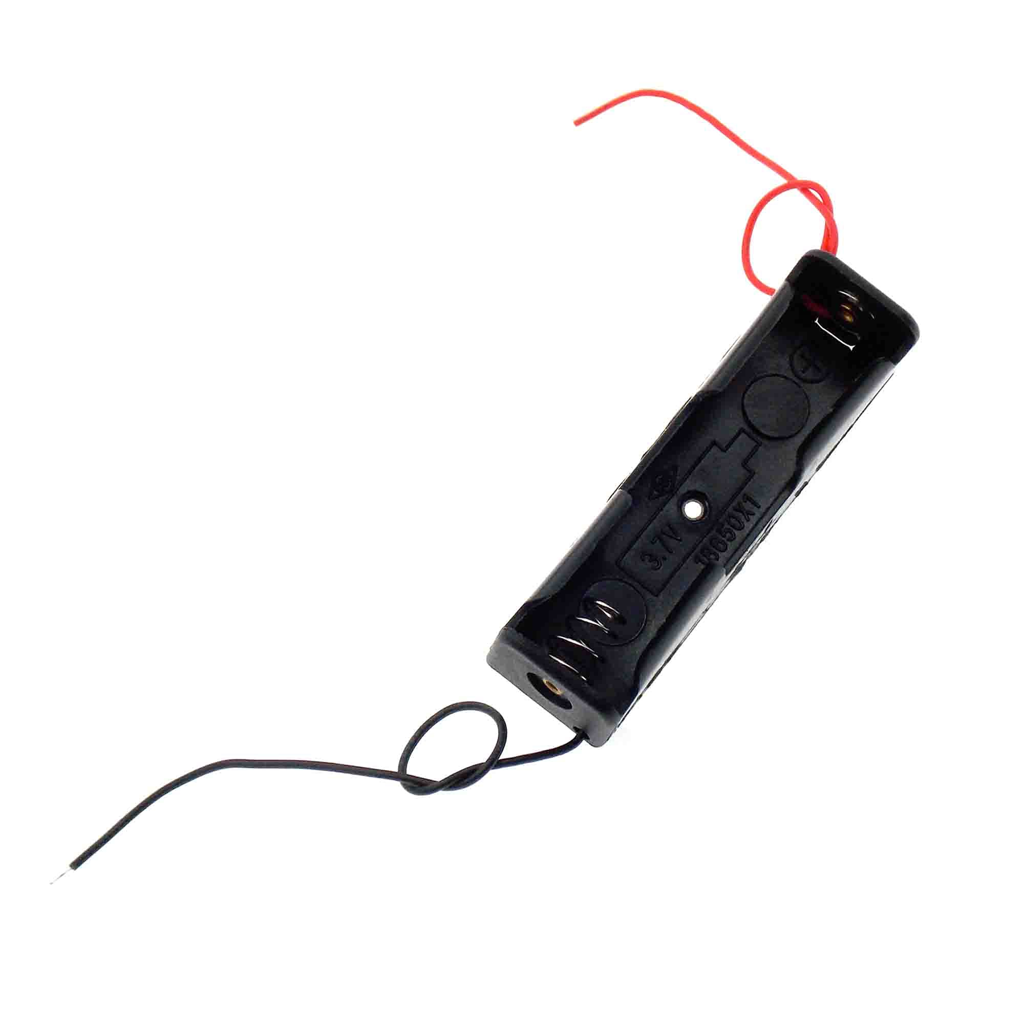 Reland Sun 5pcs 18650 AA AAA Battery Storage Box Case DIY 1 2 3 4 Slot Way Batteries Clip Holder Container With Wire Lead Pin (18650 X1 Slot)