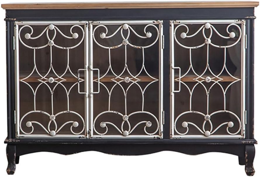 Sideboard Cabinet Retro Style Storage Cabinet Black Creative Living Room Dining Room Furniture Sideboard Home Storage Cabinet Sideboard Cabinet with Drawers