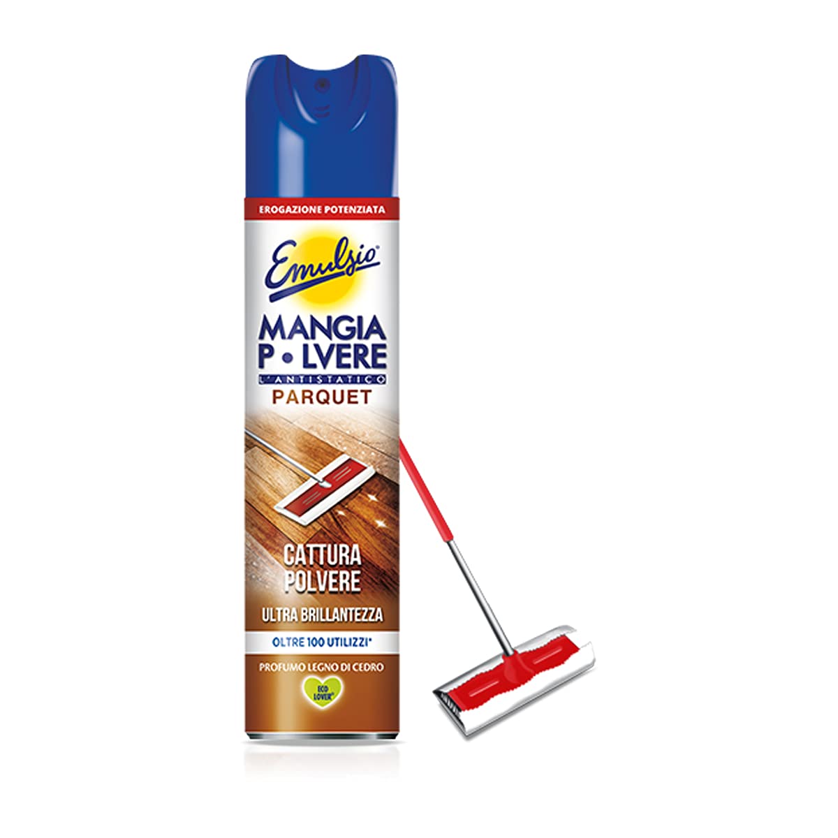 Emulsio Kit Pulizia casa Parquet : Lavaincera - Ravviva - Mangia Polvere - Panni + 5 Panni in Microfibra