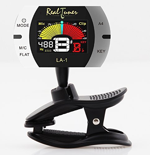 image for Real Tuner - Chromatic Clip-on Tuner for Guitar, Bass, Violin, Ukulele
