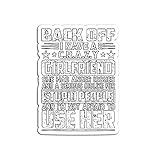 Funny Girlfriend Birthday for Boyfriend - Sticker Graphic - Auto, Wall, Laptop, Cell, Truck Sticker for Windows, Cars, Trucks