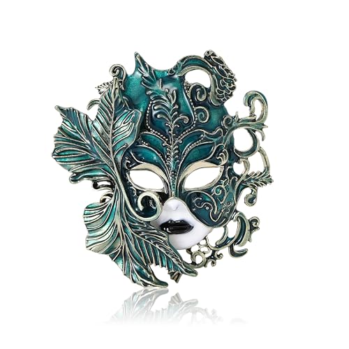 Image of Blue Venice Queue Mask Brooch Pin for Women & Men