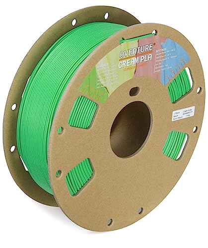 OVERTURE Cream PLA Filament, Cardboard Spool, Premium PLA 1kg(2.2lbs), Dimensional Accuracy 99%...