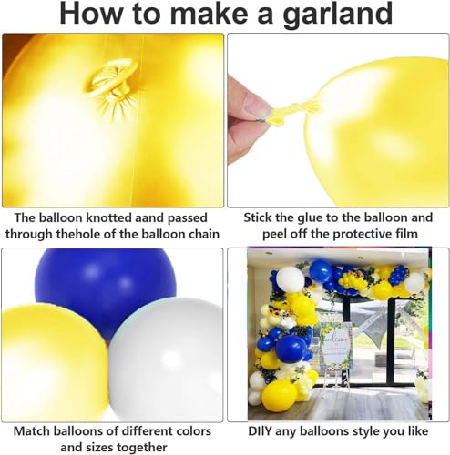 Image of Graduation Party Decorations Blue Yellow /Navy Blue Yellow Graduation Decorations 2026 /40pcs Balloons Michigan Balloons /Birthday Party Decorations (Pack of 3)