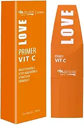 Primer Max Love VIT C 30 ml – Com Nano Vitamina C, Ácido Hialurônico, D-Pantenol e Vitamina E – Hidratação, Glow Natural e Fixação da Maquiagem