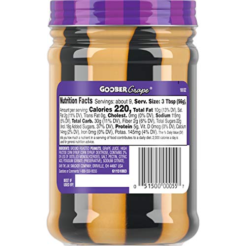 Smucker's Goober Peanut Butter And Grape Jelly Stripes, 18 Ounces #TOP1