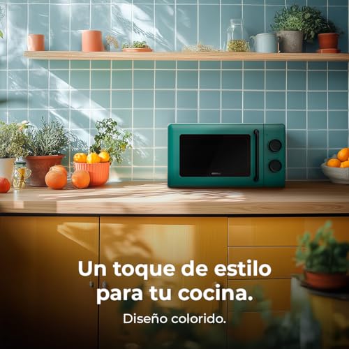 Cecotec Mechanische Mikrowelle 20L Proclean 3010 Grün. 700 W, 6 Leistungsstufen, Auftaumodus, Garzeit-Endsignal, Innenleuchte, Timer bis zu 30 Minuten, Grünes Design 11 Cecotec Mechanische Mikrowelle 20L Proclean 3010 Grün. 700 W, 6 Leistungsstufen, Auftaumodus, Garzeit-Endsignal, Innenleuchte, Timer bis zu 30 Minuten, Grünes Design