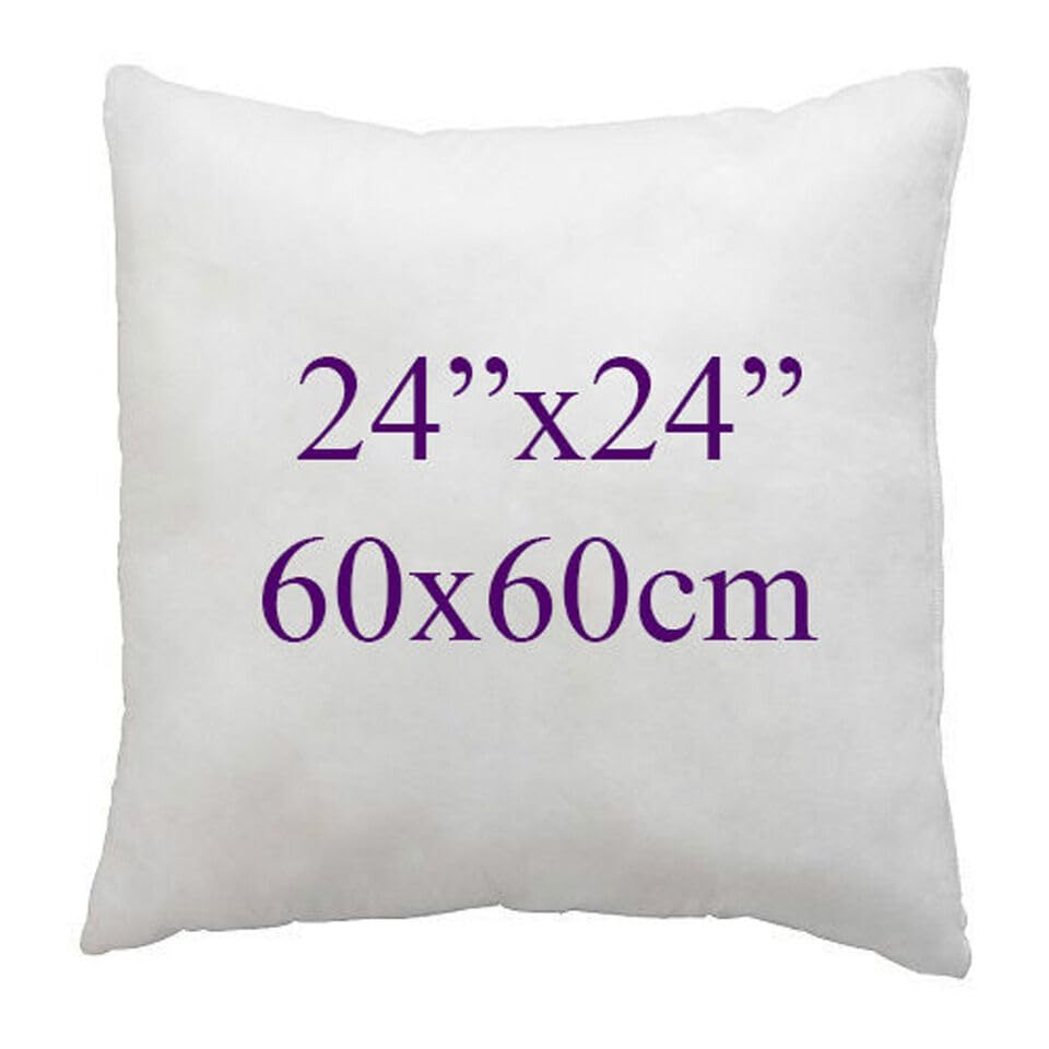 S ONE DISCOUNTS LIMITED Hotel Quality Duck Feather& Down Cushion Pads,Inserts,Inners, 16,18,20,22,24,26" Sizes (24" x 24" (60cm x 60cm))