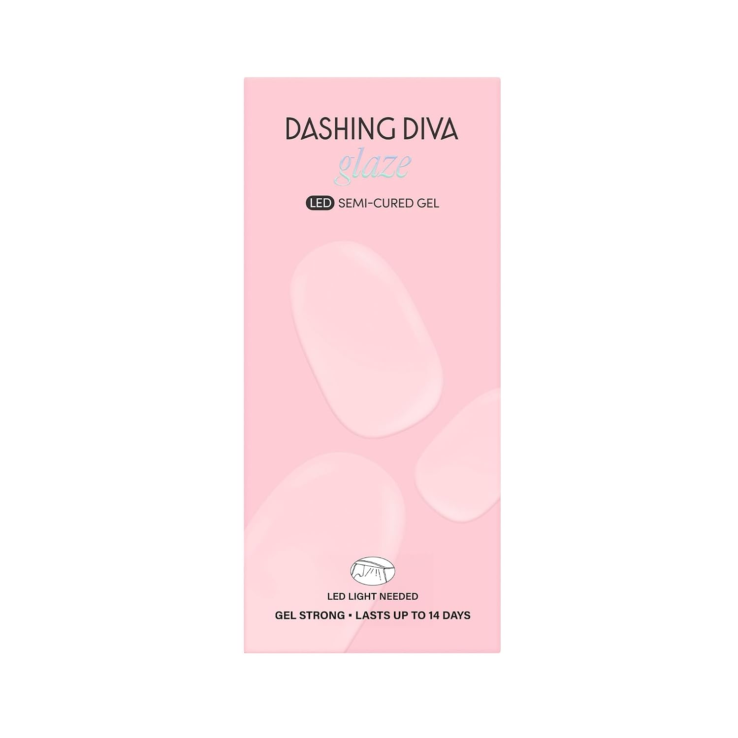 Dashing Diva Glaze Nail Strip Set - Watermelon Smoothie - Long Lasting, Chip Resistant, Semi-Cured Gel Nails - 4-Piece Manicure Kit with 32 Strips