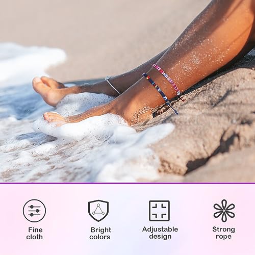 Kigeli 200 Pcs Boho Surfer Bracelets Bulk for Men Women Unisex Handmade Braided Bracelet Adjustable Surfer Ankle Waterproof Beach Bracelet String Rope Jewelry for Adults Teen4