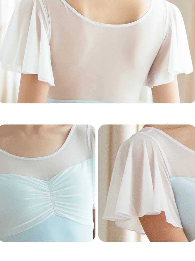 Chaqueta de Danza Ballet Body Sexy de Encaje for Mujer, Mono, Top, Leotardo de Ballet, Traje de baño for Adultos, Traje de Bailarina clásico, Leotardos