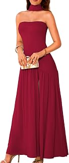 ChiaoLezhee Women's Maxi Tube Dress with Scarf, Drop Waist High Slit Formal Prom, Wedding Guest Cocktail Party Gown