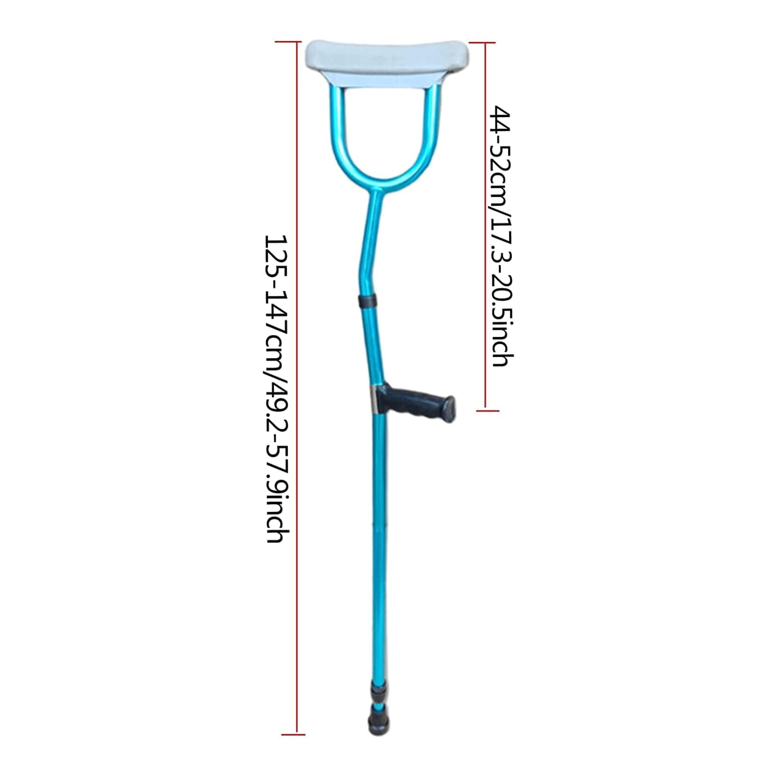 Seguridad Muletas Bastones Plegables para Axilas, muletas Ajustables, Bastones portátiles de Aluminio para Caminar, Capacidad de muleta médica, bastón para Caminar de 220 Libras Cómodo