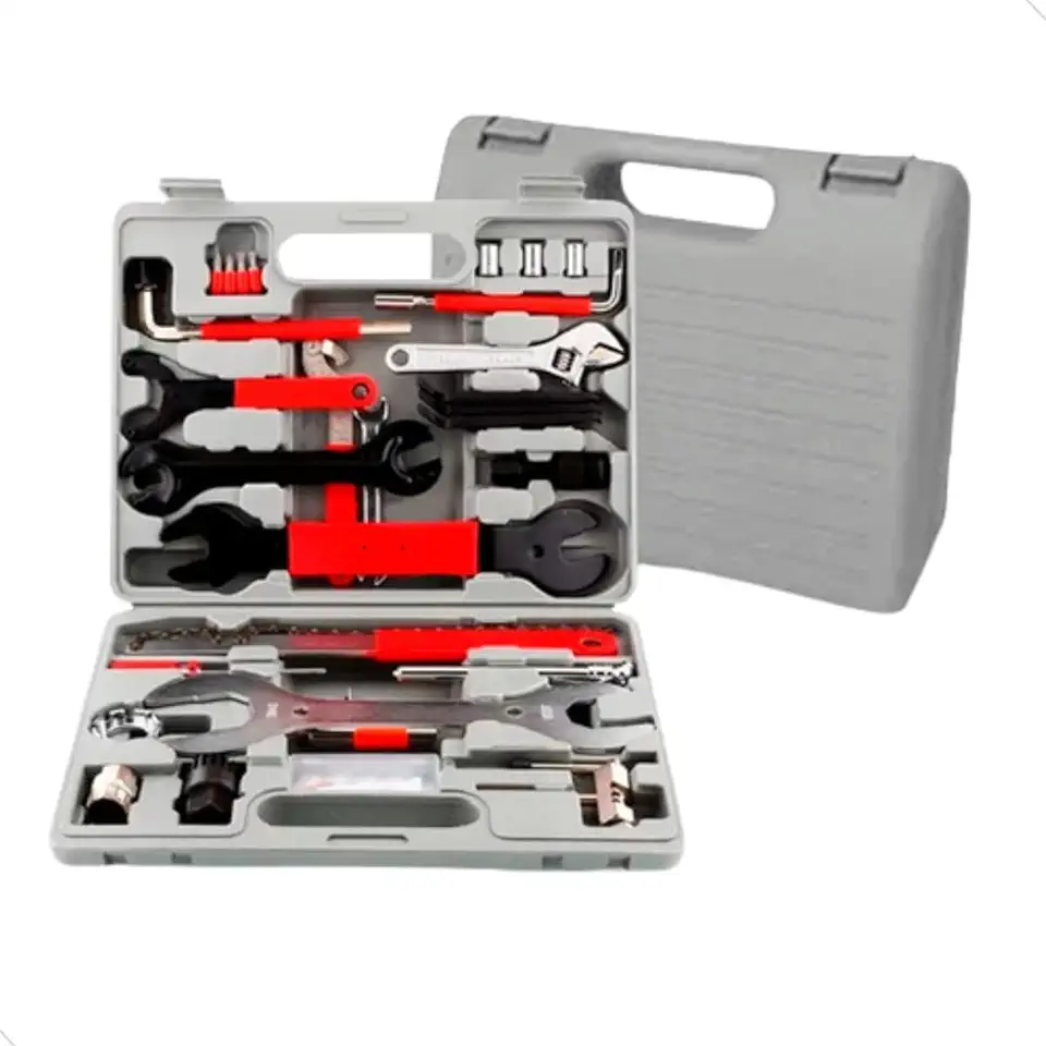 Maleta de Ferramenta Bike Completa Profissional para Manutencao Bicicleta Jogo 44 Peças Chaves Mundo Compras
