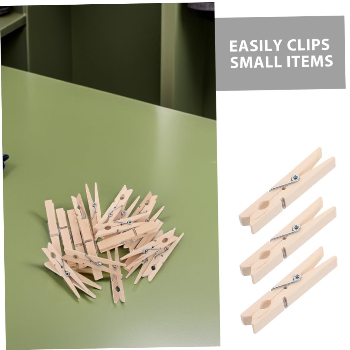 Hemobllo 150piezas Pinzas de Madera Ropa Pinzas Multifunción Antideslizantes Resistentes al Viento para Colgar Fotos o Calcetines para Interiores y Exteriores