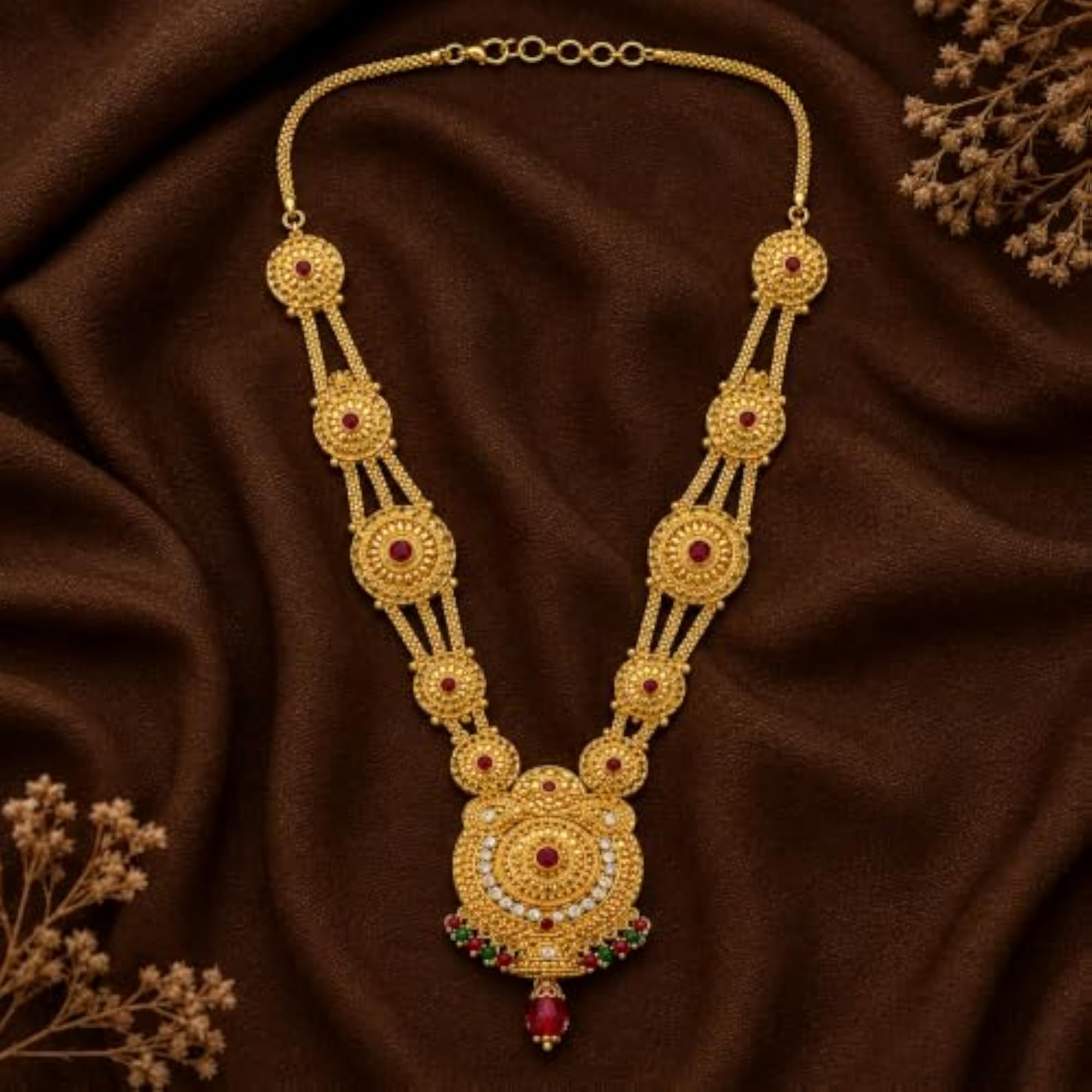 Temple Coin Necklace for Ganpati Decoration