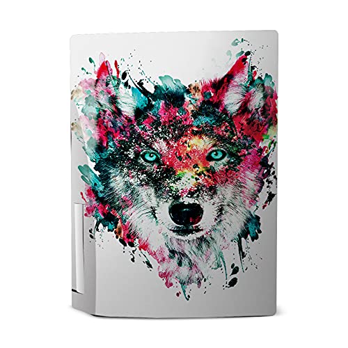 Housse vinyle loup PS5 Disc Edition autocollant plaque frontale - 3