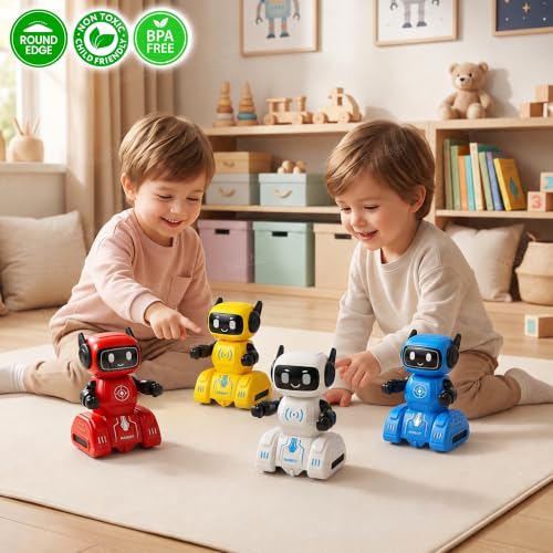 Image of Zest 4 Toyz Push and Go Robot Toy for Kids Inertia Driving Swinging Action Educational Robot Car Toy Indoor Outdoor Fun Gift for Boys and Girls 12 Months + (Pack of 1) Random Color