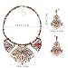 Bohemian Jewelry Set for Women - Colorful Resin Bib Necklace and Earrings, Ethnic Style Statement Jewelry for Weddings, Parties, and Everyday Wear