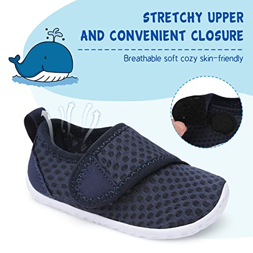 Image of LeIsfIt Toddler Water Shoes Boys Girls Barefoot Aqua Socks Kids Breathable Quick-Dry Swim Shoes for Beach Pool Surf