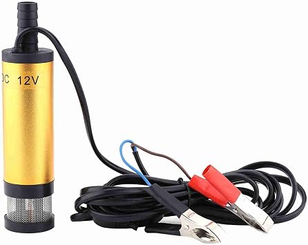 Sump Pump Submersible Mini Small Water Pump 12 Volt Water 12V | Dc 12V Water Transfer Pump, 8500r/M 12 L/Min Oil Water Stainless Steel Pump for Kerosene 12V Gold