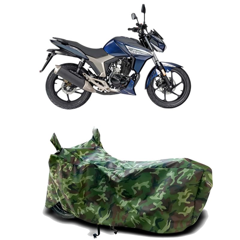Image of DUFFEL-100% Heat Protection Two Wheeler Bike /Scooty Body Cover for Aftek Scorpion Water Resistance /UV-Rays /Birds Dropping /Scratchproof /Dust Proof /Waterproof[Green Jungle Print]