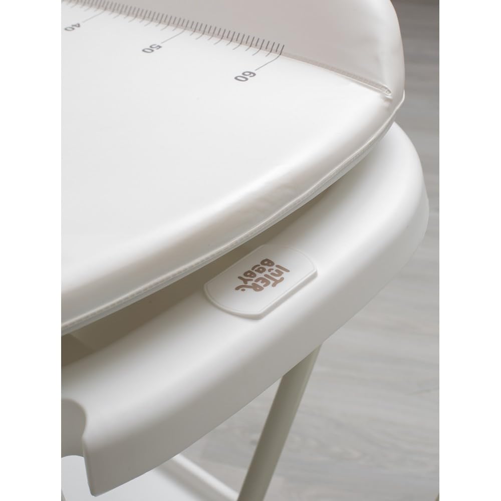 Interbaby Bañera Bebé Cambiador Plegable Patas, Ruedas, Hamaca (Dino) | Bañera con cambiador 2 en 1, hamaca anatómica extraíble, patas antideslizantes, altura ergonómica, portátil