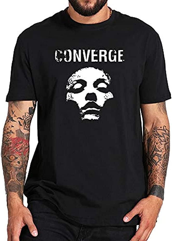 FANG CAODIConver Hardcore Punk Band Jane Doe T-Shirt Graphic Printed Top Tee for Men Black
