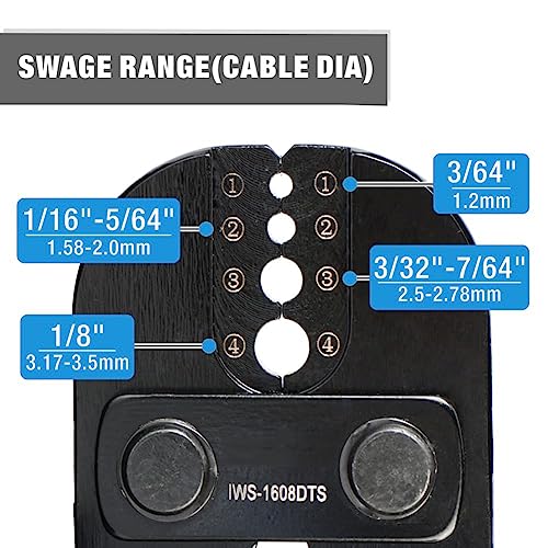 Pinza crimpatrice professionale per cavi metallici da banco per sartiame sicuro e connessioni durevoli