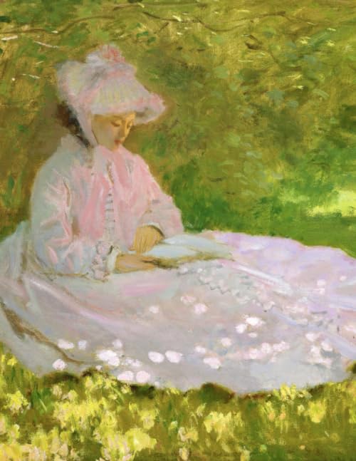Monet LARGE Notebook #17: Claude Monet Notebook College Ruled to Write in 8.5x11" LARGE 100 Lined Pages - Springtime - Cool Artist Gifts