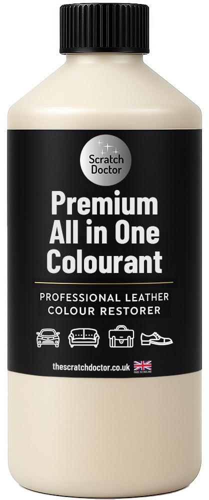 Scratch Doctor All in One Leather Colourant Self Seal Leather Dye Repair Paint for Furniture, Sofas, Car Seats (Cream, 250ml) — view 24