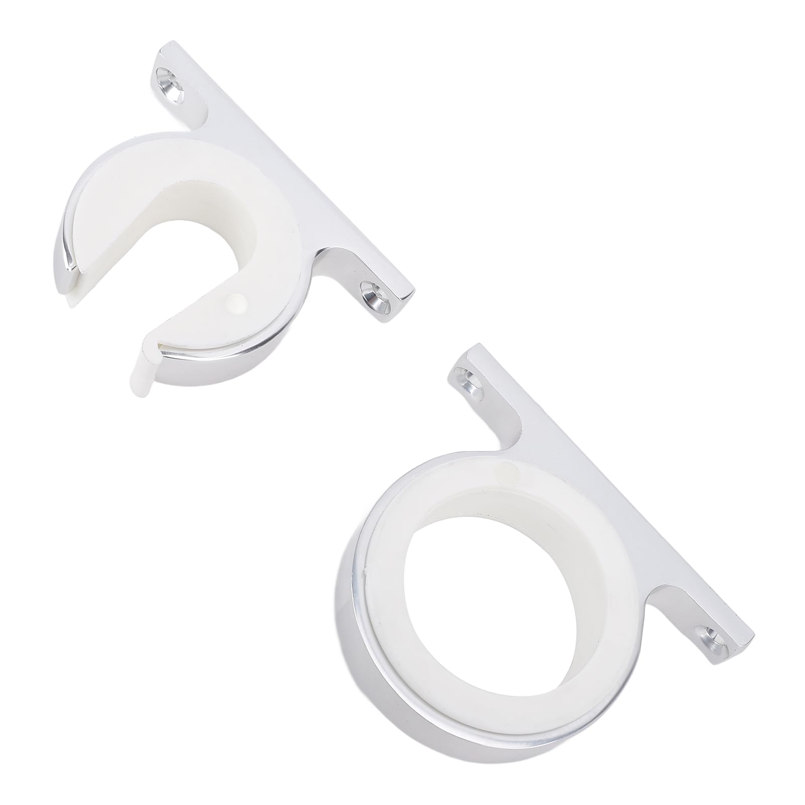 Single Rod Rack Set Aluminum Alloy Anodized Finish Multifunctional Secure Support Flexible Installation for Wood Metal