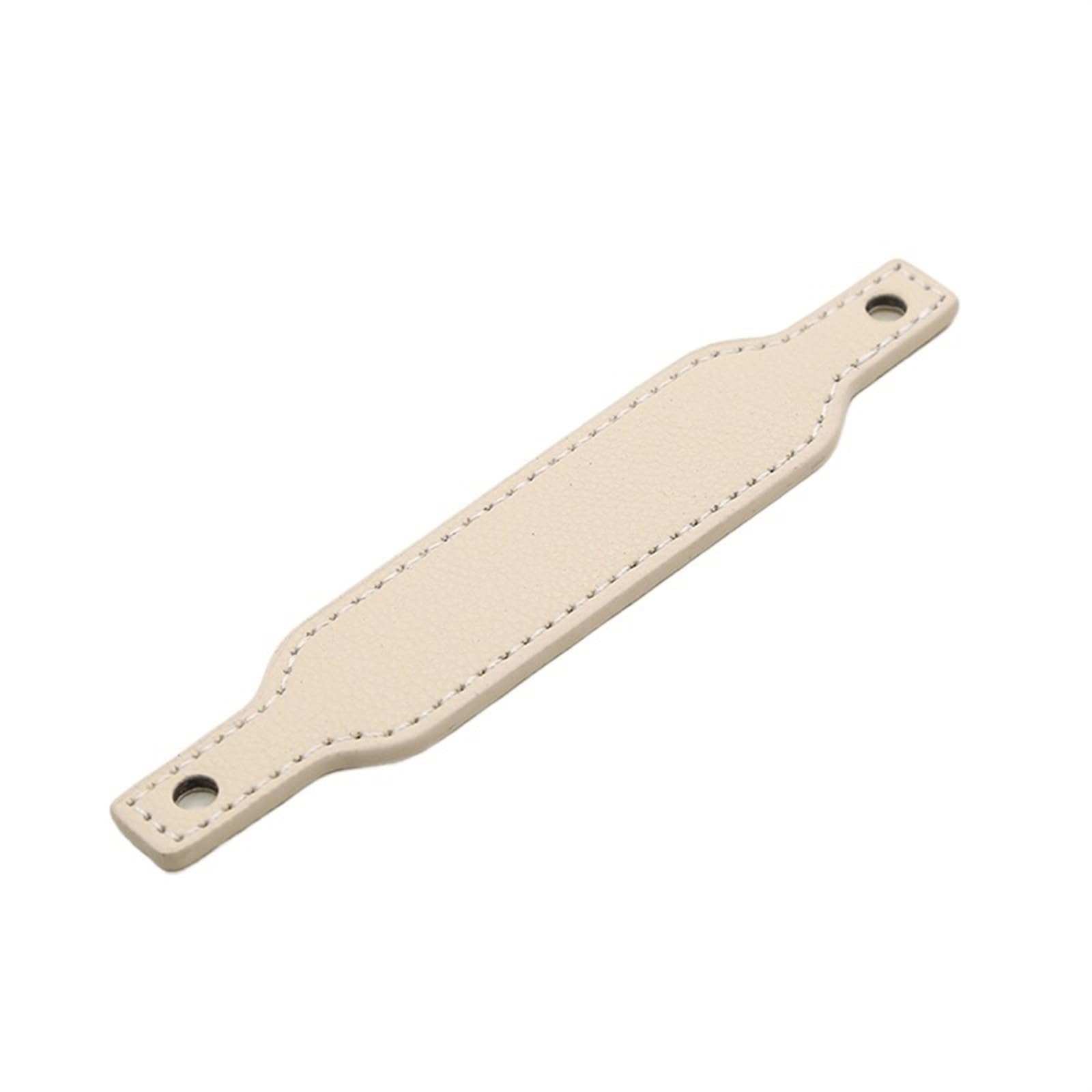 CQAHDSEVF Leather Drawer Pulls, Leather Cabinet Drawer Handles Multicolor Multiple Sizes(388-beige-128mm-Pimp)
