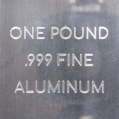1 Pound .999 Pure Aluminum Bar Bullion With Element Design - Unique Metals #TOP5