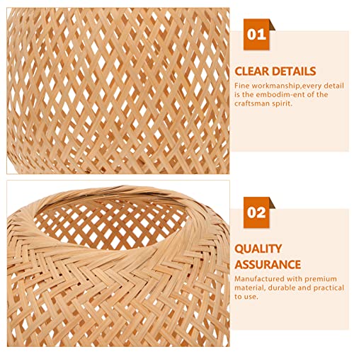 Woven Lamp Shade Chinese Chandelier Lampshade Lamp Guard Cover Light Replacement Accessories For Table Floor Pendant Light Random Color #TOP2