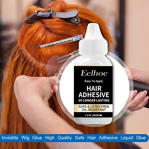 Cola de colagem para perucas de renda,Adesivo de peruca de renda de cola de cabelo seguro frente - C