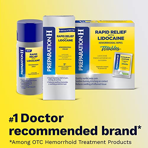 Preparation H Rapid Relief Hemorrhoid Cream With Lidocaine, Numbing Relief For Swelling, Pain, Burning And Itching - 1 Oz Tube #TOP6