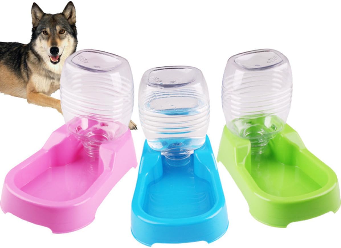 Dog Water Feeder with Automatic Feeding 500ml Plastic Bowl image 2